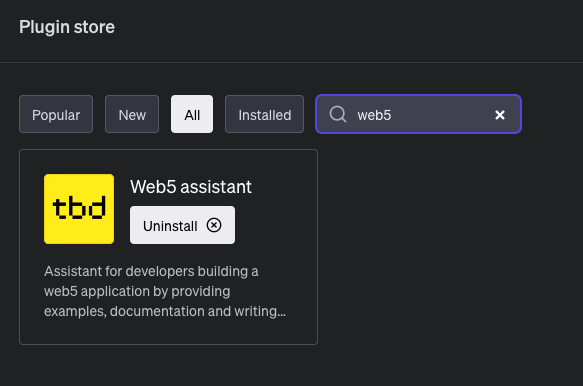 Web5 assistant